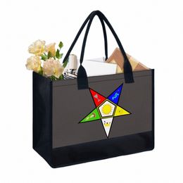 handle Portable Travel Handbags OES Sistars Order Of Eastern Print Trend Ladies Shop Bag Canvas Totes for Women Beach Bags P95N#