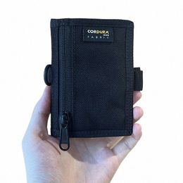 japanese style Nyl Card Holder with 6 Card Slot Minimalist Style ID Holder Durable Waterproof Wallet with Transparent Pouch e3V2#