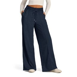 Highquality and comfortableWomens High Waisted Wide Leg Sweatpants Casual Yoga Jogger Simple elegant Pants 240410