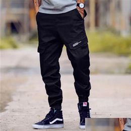 Mens jeans High Street Street Casual Jogger Pants Big Pocket Cargo Men Brand Classical Hip Hop Army Times 28-40 Drop Delivery Delivery Abbigliamento OTGTC