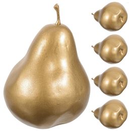 Party Decoration 5 Pcs Simulation Pear Model Foam Fruit Toy Fake Pears Ldpe (high Pressure Polyethylene) Decor Decorations Mini