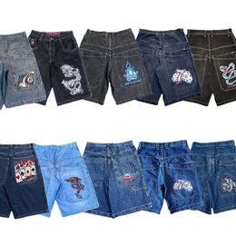 Streetwear JNCO Denim Shorts Men Women Y2K Style Hip Hop Harajuku Pocket Casual Baggy Shorts Summer Gothic Basketball Shorts 240410