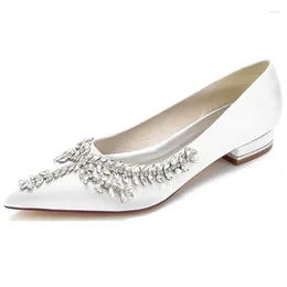 Casual Shoes Luxury Rhinestones Wedding Flats Pointed Toe Slip-on Flat For Mother Of Bride/Bridesmaids/Prom/Evening/Cocktail