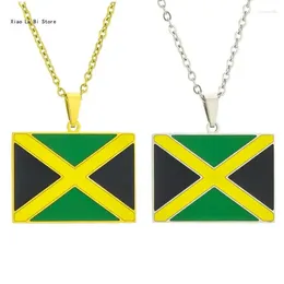 Pendant Necklaces Fashion Country Map Necklace For Women Men Jamaica Clavicle Chain Culture Daily Wear XXFD