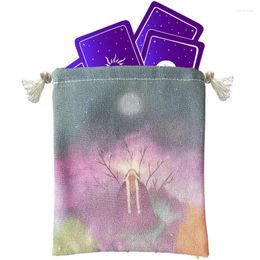 Storage Bags Dice Bag Oracle Deck Pouch Drawstring Colorful Container For Crystal Stones Mysterious Halloween