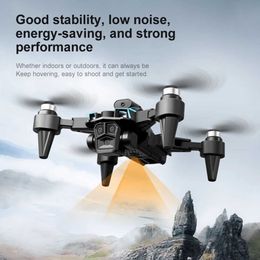 Drones Foldable Triple Lens HD Aerial-Drone Wind Resistance Quadcopters Playthings Gift For Friend Family 240416