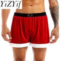 Underpants Mens Flannel Christmas Holiday Santa Claus Shorts Boxer Novelty Gift Secret Bikini Xmas Trunks