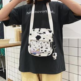 Bag Women Ins Cow Messenger Canvas Female Literature And Art Japanese Harajuku Style Cute Student Shoulder