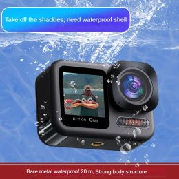 Cameras 24 Million 5K HD Anti Shaking Sports Camera Bare Machine Waterproof 20M Remote Control Diving DV Riding Sports Camera