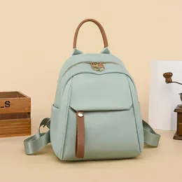 Backpack Fashion Woman Mini Waterproof Oxford Soft Handle Solid Multi-pocket Travel Zipper Feminina School Bags Laptop