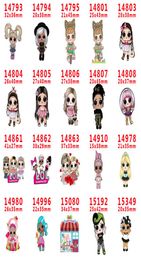 60pcslot PR14793 Cartoon Characters LOL Girls Resins Flatback for Hair Bows Hair Accessories Planar Resin Crafts DIY Decorations6669687
