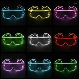 Sunglasses 1 Pcs LED Luminous Goggles Light Up Glasses In The Dark Decoration Bar Dance Supplies Neon With Lights Costume