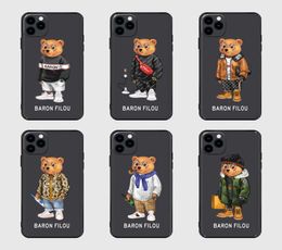 Cute Fashion Bear Silicone Phone Cases For iPhone 6s Plus 11 8 13 XR SE2 12 Max Mini Pro X 6 XS 7 Luxury Brand Clear Soft Cover Bo2510352