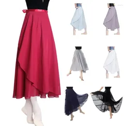 Skirts Women Girls Ballet Wrap Skirt Lady Long Sheer Dance Sexy Dancewear