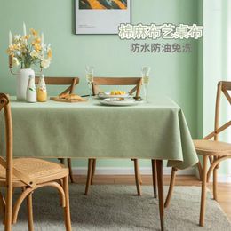 Table Cloth Waterproof And Oil Nordic Contemporary Contracted Pure Colour Rectangular Cloth_Jes2396