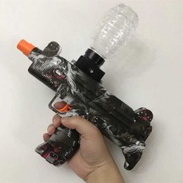 Gun Toys Fully Automatic Uzi Electric Water ball Gun High Pressure Strong Boys Toys toy gun outdoor Fighting 240416