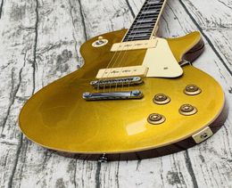 Custom Gold Top Electric Guitar 1PC BodyNeck Bone Nut01231756628