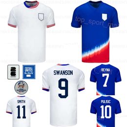 Man 24 25 Copa America USA Soccer Jerseys National Team 8 MCKENNIE 21 WEAH 3 ZIMMERMAN 20 BALOGUN 23 ACOSTA YEDLIN ROBINSON REYNA MORGAN 15 RAPINOE Football Shirt Kits