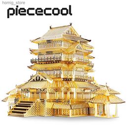 3D Puzzles Piececool 3D Metal Puzzle Tengwang Pavilion Building Kits Jigsaw Model DIY Kit for Teens Birthday Valentines Day Gifts Y240415