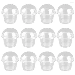 Disposable Cups Straws Packing Box Dessert Cup 250ml Clear Salad DIY Accessories Cover