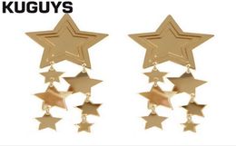 Star Tassel Dangle Earrings for Women Trendy Golden Mirror Acrylic Accessories Fashion Jewelry3076877