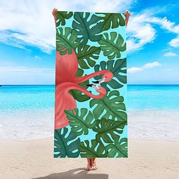 Towel Microfiber Beach Absorbent Sports Flamingo Digital Print Adult Style Quick Dry