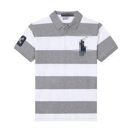 Summer Brand Fashion Luxury Shift Designer PoloShirts Men's Fashion Polo Letter Embroidered Stripe Quick Drying T-shirt High Street Men's Polos Asian Size