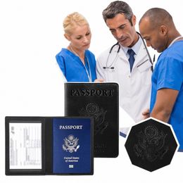 unisex Leather Passport Cover Women Men Genuine Leather Passport Case Pocket Carry Travel Card Holder Wallet Portable Leather K8Gs#