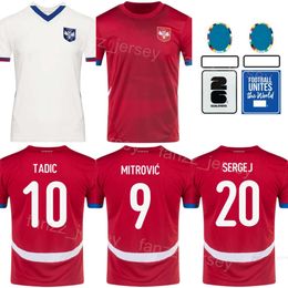 Euro Cup 2024 Soccer Serbia Jersey 9 MITROVIC MIJAILOVIC 10 TADIC 11 KOSTIC 6 IVANOVIC 1 STOJKOVIC 3 TOSIC 20 MILINKOVIC-SAVIC Football Shirt Kits National Team