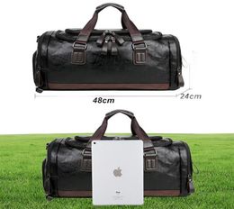 Duffel Bags Men Quality Leather Travel Carry On Luggage Bag Handbag Casual Travelling Tote Large Weekend XA631ZC2971527