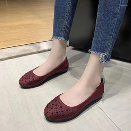 Casual Shoes Women's 2024 Bean Flats Light Daily Women Crystal Slip-on Soft Bottom Outdoor Walking Ladies