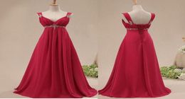 Custom Red Sleeveless pregnancy Chiffon Prom Dresses Bridesmaid Dresses Long prom dress homecoming dress Party Dress custom9382642