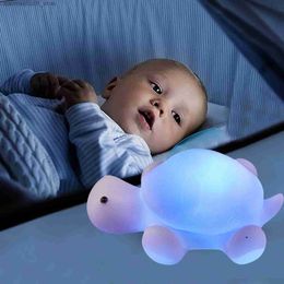 Lamps Shades 7 Colours of LED night lights turtle bedroom childrens decoration Christmas gifts Q240416