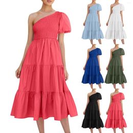 Casual Dresses Personality Short Sleeve Long Dress Simple And Exquisite Design