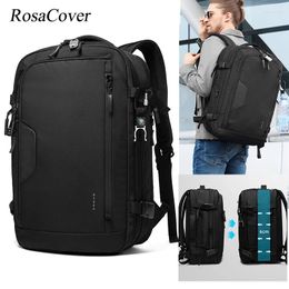 Backpack Expandable Large Capacity Travel Men 15.6 Inch Laptop Flight Approved Outdoor Bag For Mochilas