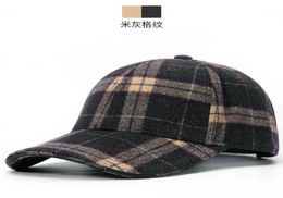 Women and Men Winter Outdoors Warm Felt Peaked Caps Dad Casual Thick Casquette Adult Plaid Wool Baseball Hats 5562cm 2201113139500