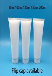 Packing Bottles 80ml 100ml 120ml 150ml 200ml White Plastic Cosmetic Tube Facial Cleanser Hand Cream Squeeze Hosepipe Bottle 50pcs 7916491