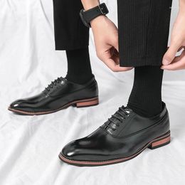 Casual Shoes 2024 Brand Classic Business Dress Oxford Suit Men's Office Fashion Elegant Formal Wedding Adulto For Men