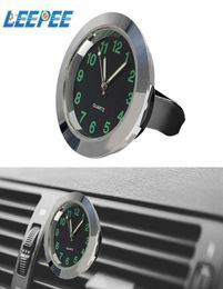 Interior Decorations LEEPEE Car Clock Air Vent Clip Watch Mini Ornaments For Auto Home Decoration CarStyling Quartz Mechanics8299888