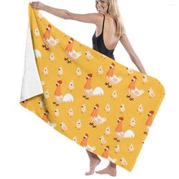 Towel 130X80 Home Textile Adult Chicken Pattern Absorbent Bath Women Robes Microfiber Fabric