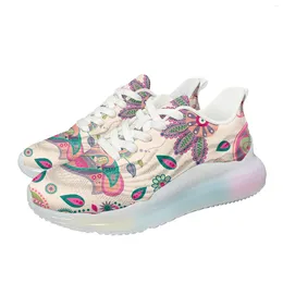Casual Shoes INSTANTARTS Fashion Paisley Butterfly Pattern Air Cushion Sports For Female Mesh Outdoor Sport Sneakers Lace Up Footwear