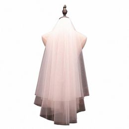 manray 2023 Sluier In Stock Voile Short Veil Cheap Wedding Accories Double-layer Hair Comb Wel Veu De Noiva Bride Veil Y5Be#