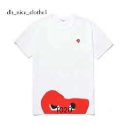 Cdgs Play Designer Mens T Shirt Japanese Red Love Womens Commes Complete Label Tshirt Polo Des Badge Garcons Cotton Embroidery 856