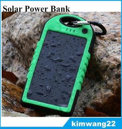 Universal 5000mAh Carregador solar impermeável Chargers de bateria de painel solar para smart smart smart smart comprimidos Câmera Mobile Power Bank Dual 1097701