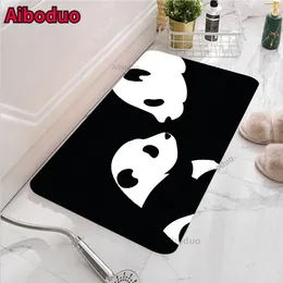 Bath Mats Giant Panda Black And White Carpet Room Bathroom Anti-slip Absorbent Mat Door