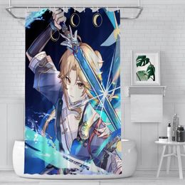 Shower Curtains Yanqing Cool Honkai Star Rail Waterproof Fabric Funny Bathroom Decor With Hooks Home Accessories