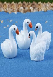 30pcs shiping whole Cartoon mini swan Garden Miniatures Resin handcraft figurin for wedding Decoration or home table gard4462529