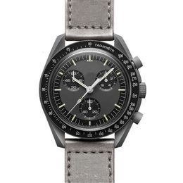 ro Cross Border Hot Selling Space Watch Moon Mercury Mission Landing Co Branded Six Needle Timing Quartz Watch