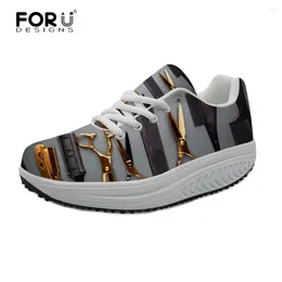 Casual Shoes FORUDESIGNS Drop Ship 1pcs Women Flats Platform Sneakers 3D R Stylist Design Fashion Ladies Swing Slimming