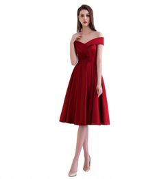 FADISTEE New elegant Cocktail Dresses evening dress party dresses satin short Aline Modern VNeck backless laceup style2948342